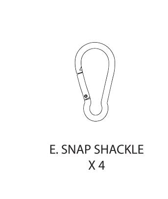 MIL-GLDR-BL (E) Snap Shackle (Set of 4)