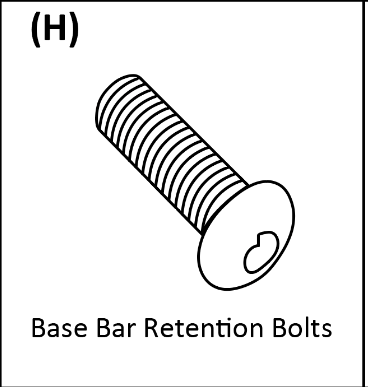 MIL-BBA-HA8 (H) Base Bar Retention Bolt (set of 16)