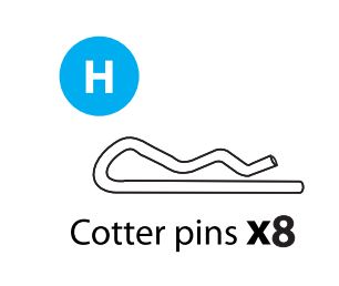MIL-CFB-DL (H) Cotter Pin (Set of 8)