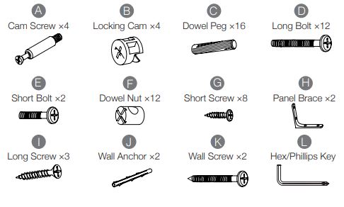 MIL-DUPS-PK (A-L) Full Hardware Set