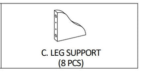 MIL-KHS-NT Leg Support Set (x8 legs) Natural