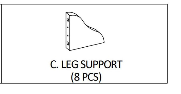 MIL-KHS-NT Leg Support Set (x8 legs) Natural