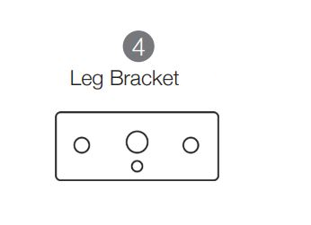 MIL-TBLE-L (4) Leg Bracket