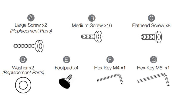 MIL-TBLE-L (A-G) Full Hardware Set