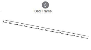 MIL-TRNDL-W (3) BED FRAME X1 WHITE