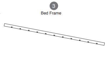 MIL-TRNDL-W (3) BED FRAME X1 WHITE