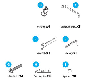 MIL-CFB-DL (B,C,E,F,G,H,I) Hardware Set (Also works for MIL-CFB-S)