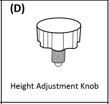MIL-BBA-HA8 (D) Height Adjustment Knob (Current Model Gold Threading)
