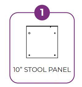 MIL-TAC-RND (1) 10" Stool Panel Left