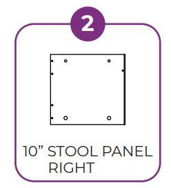 MIL-TAC-RND (2) 10" Stool Panel Right