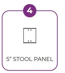 MIL-TAC-RND (4) 5" Stool Panel Center