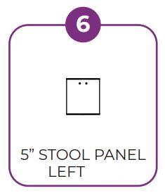 MIL-TAC-RND (6) 5" Stool Panel Left