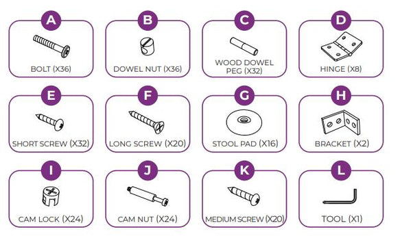 MIL-TAC-RND (A-L) Full Hardware Set